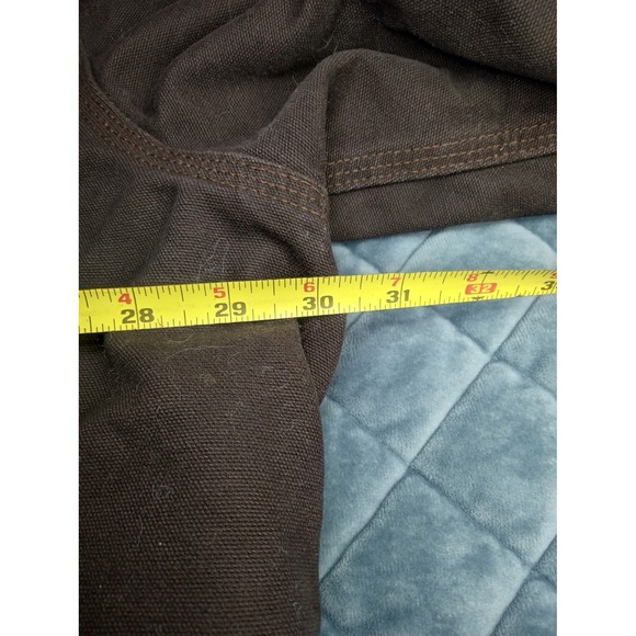 Carhartt C61 Duck Chore Coat Jacket 2XL Dark Brown Sherpa Lined Workwear Rancher - Picture 5 of 16